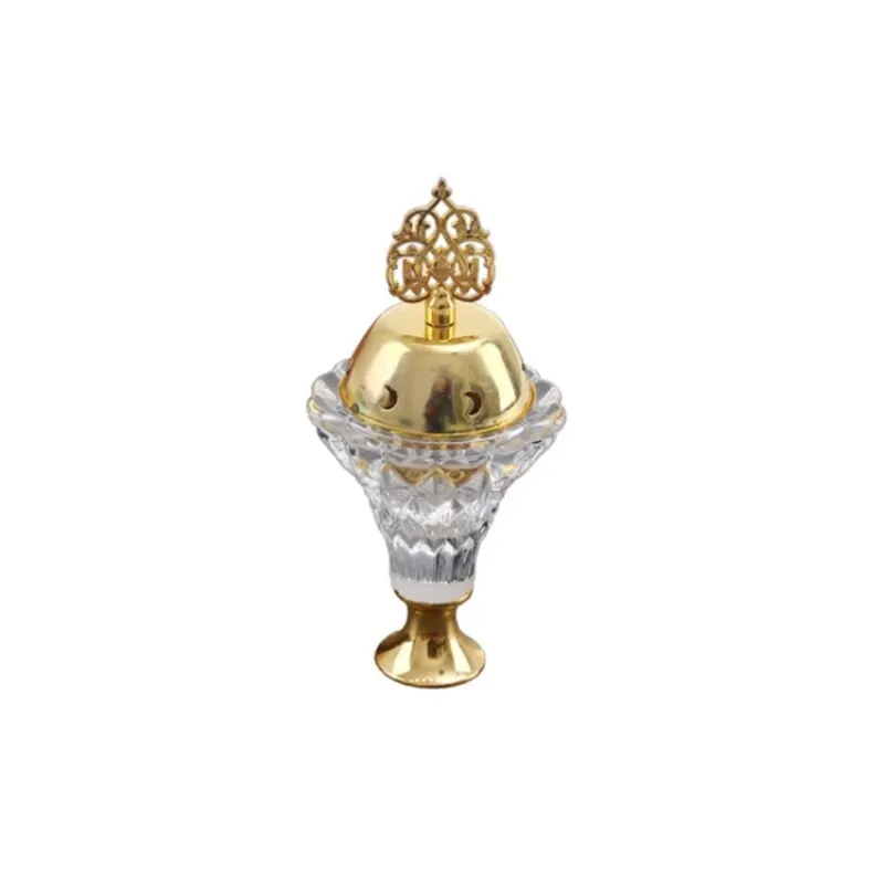 1Pc Artificial Crystal Incense Burner With Cover Aromatherapy Diffuser Metal Crafts Family Yoga Studio Home Decoration Ornaments - Image 6