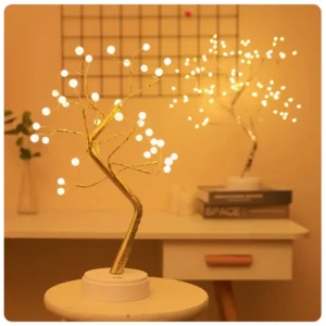 Touch Switch LED Tabletop Tree Light USB/ Battery Operated Warm White Artificial Bonsai Desktop Tree LED Lamp Decoration Light