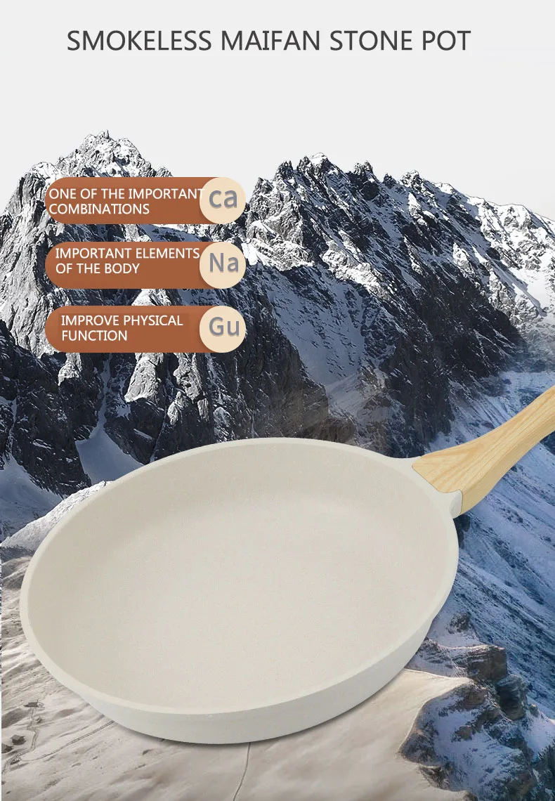 Non-stick Wok Frying Pan Ceramic Pot Medical stone Induction Gas Stove Universal Cookware Steak Cooking Saucepan Nonstick Pan - Image 21