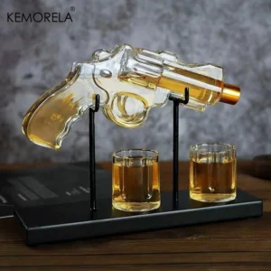 KEMORELA Revolver Glass Decanter Whiskey Glass Set Wine Dispenser Bar Drinking Container Glass Bottle Exquisite Men's Gifts