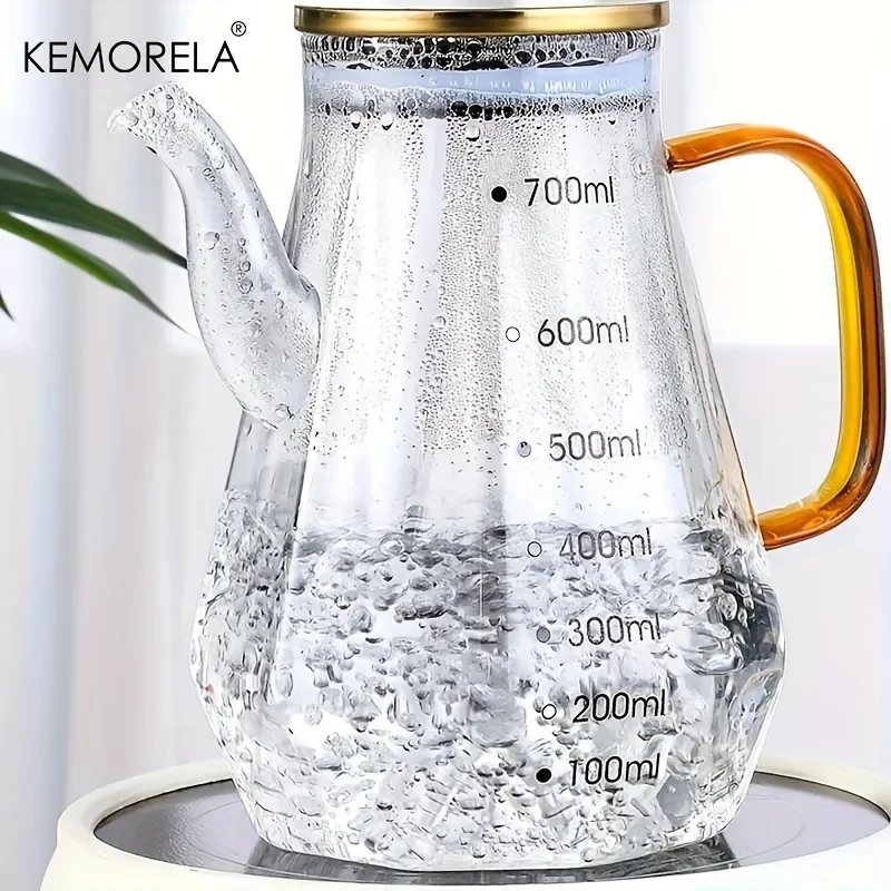 KEMORELA 1PCS Glass Diamond Oil Bottle 500/700/900ml with Scale and Handle Kitchen Soy Sauce Vinegar Condiment Storage Container - Image 2