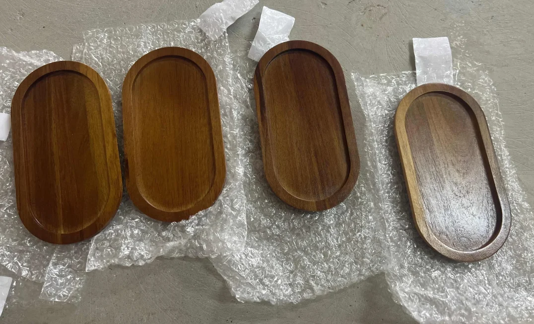 KEMORELA 1PCS Tableware Solid Wood Round Dessert Plate Japanese-style Wooden Tray Snack Plate Dried Fruit Plate Wooden Plate - Image 9