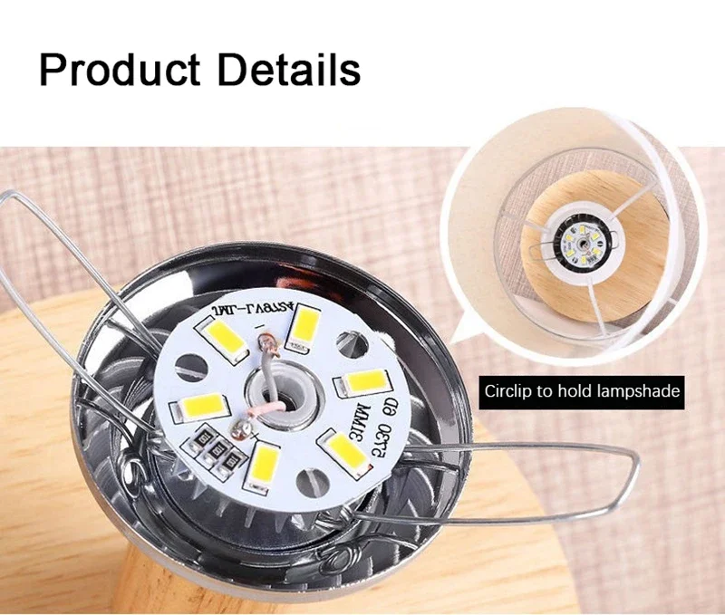 1pc Chinese Style Lamp LED Table Lamp Simple Dimmable USB Plug Night Light Fabric Lampshade Living Room Bedroom Bedside Lighting - Image 18