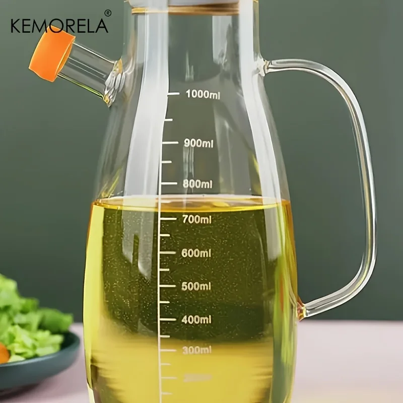 KEMORELA 1PC Glass Olive Oil Bottle BPF Oil Leak-Proof Bottle Kitchen Outdoor BBQ Picnic Condiment Container Kitchen Supplies - Image 2