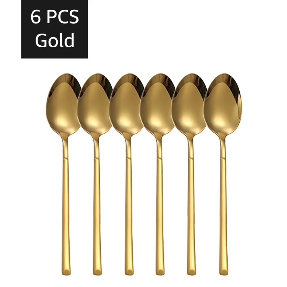 30PCS Gold Tableware Sets Stainless Steel Cutlery Knife Tea Fork Coffee Spoon Flatware Dishwasher Safe Dinner Kitchen Dinnerware - Image 11