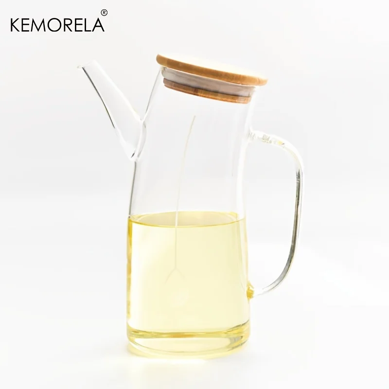 KEMORELA Leakproof Oil Dispenser Glass Bottle 750ml/1000ml Kitchen Storage Container for Cooking Outdoor BBQ Picnic Seasoning - Image 2