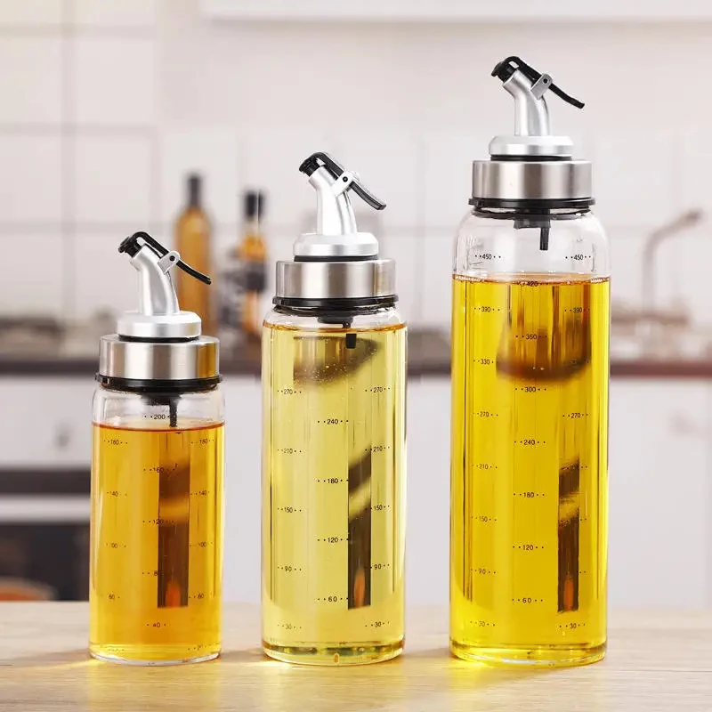 1PCS 180/300/500ml Oil Bottle High Borosilicate Glass Dispenser With Scale Quantitative Sauce Vinegar Cooking Kitchen Supplies - Image 10