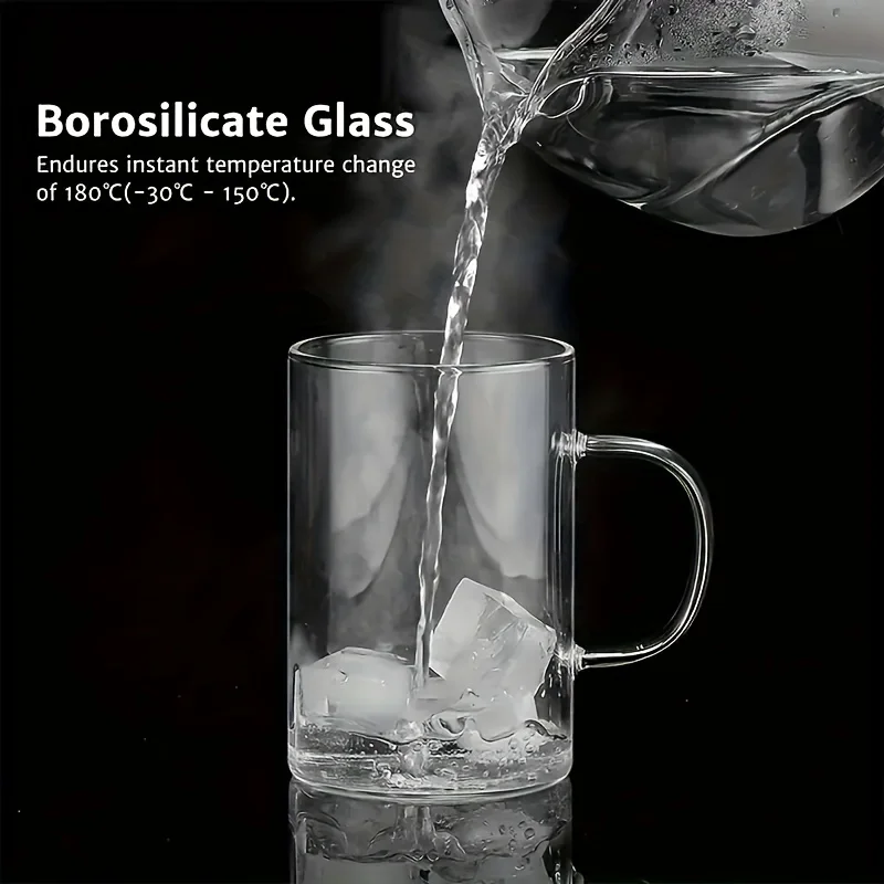 477ML Glass Cup Tea Infuser Mug Borosilicate Glass Tea Mug with Stainless Steel Infuser Home Office Coffee Mug Drinkware - Image 3