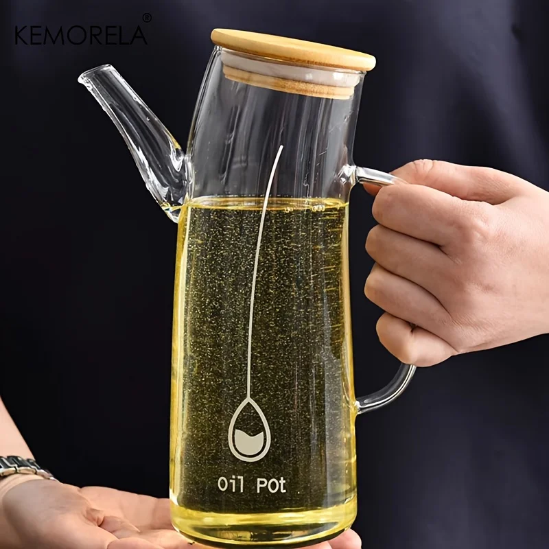 KEMORELA Leakproof Oil Dispenser Glass Bottle 750ml/1000ml Kitchen Storage Container for Cooking Outdoor BBQ Picnic Seasoning - Image 7