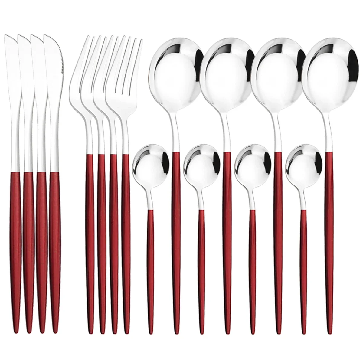 16Pcs Mirror Gold Dinnerware Set Stainless Steel Cutlery Set Fork Knife Coffee Spoon Tableware Silverware Kitchen Flatware Set - Image 21