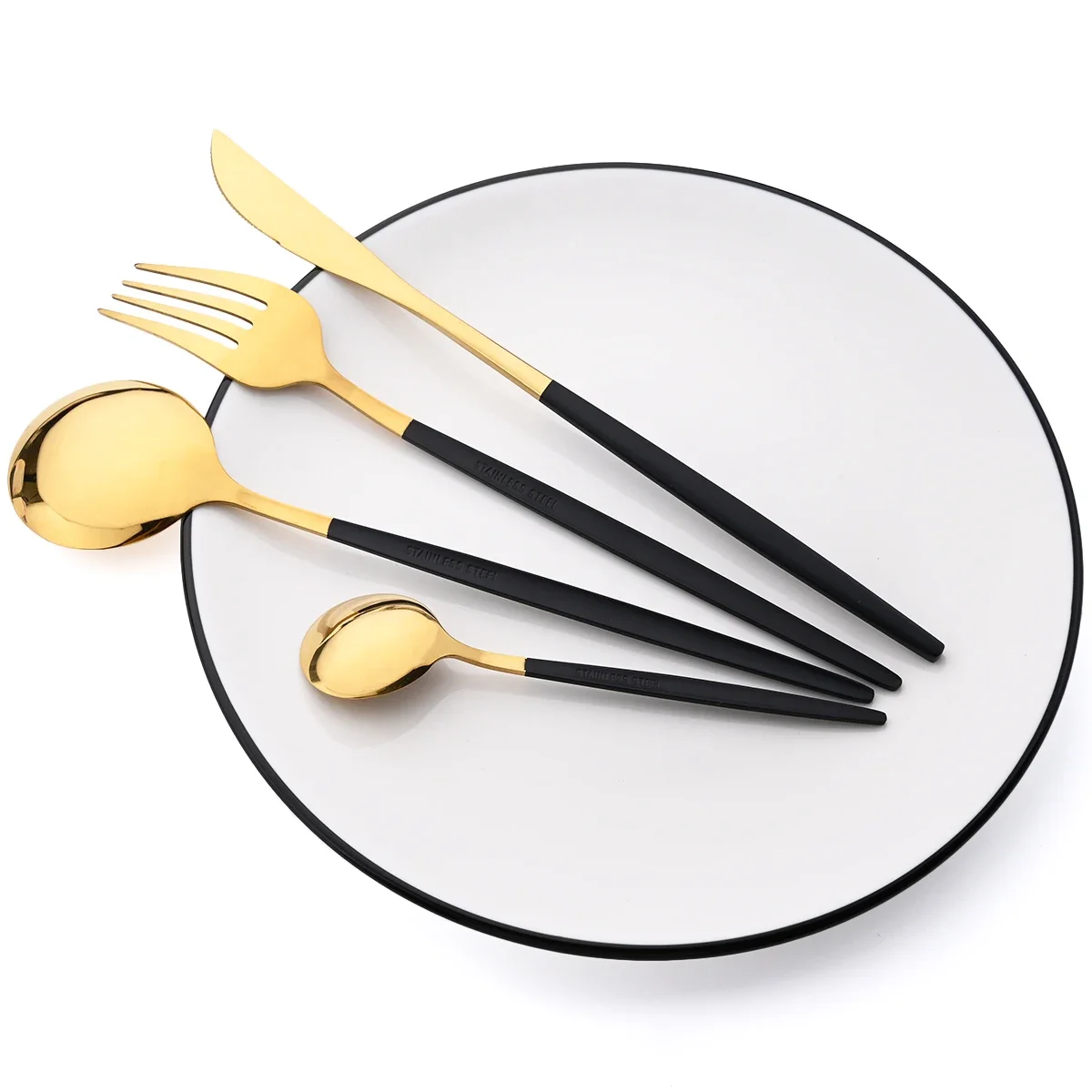 16Pcs Mirror Gold Dinnerware Set Stainless Steel Cutlery Set Fork Knife Coffee Spoon Tableware Silverware Kitchen Flatware Set - Image 29