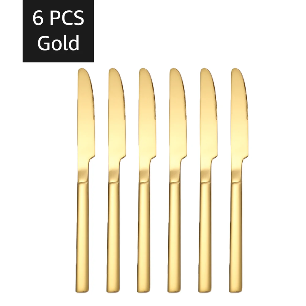 30PCS Gold Tableware Sets Stainless Steel Cutlery Knife Tea Fork Coffee Spoon Flatware Dishwasher Safe Dinner Kitchen Dinnerware - Image 12