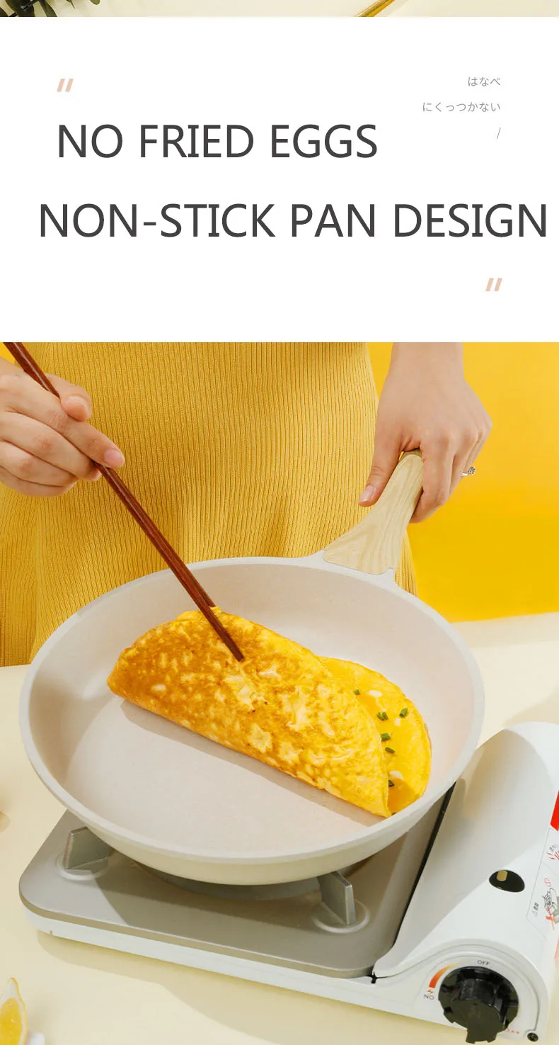 Non-stick Wok Frying Pan Ceramic Pot Medical stone Induction Gas Stove Universal Cookware Steak Cooking Saucepan Nonstick Pan - Image 15