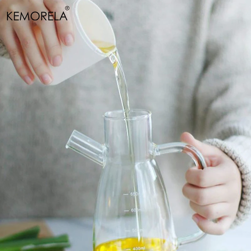 KEMORELA 1PC Glass Olive Oil Bottle BPF Oil Leak-Proof Bottle Kitchen Outdoor BBQ Picnic Condiment Container Kitchen Supplies - Image 5