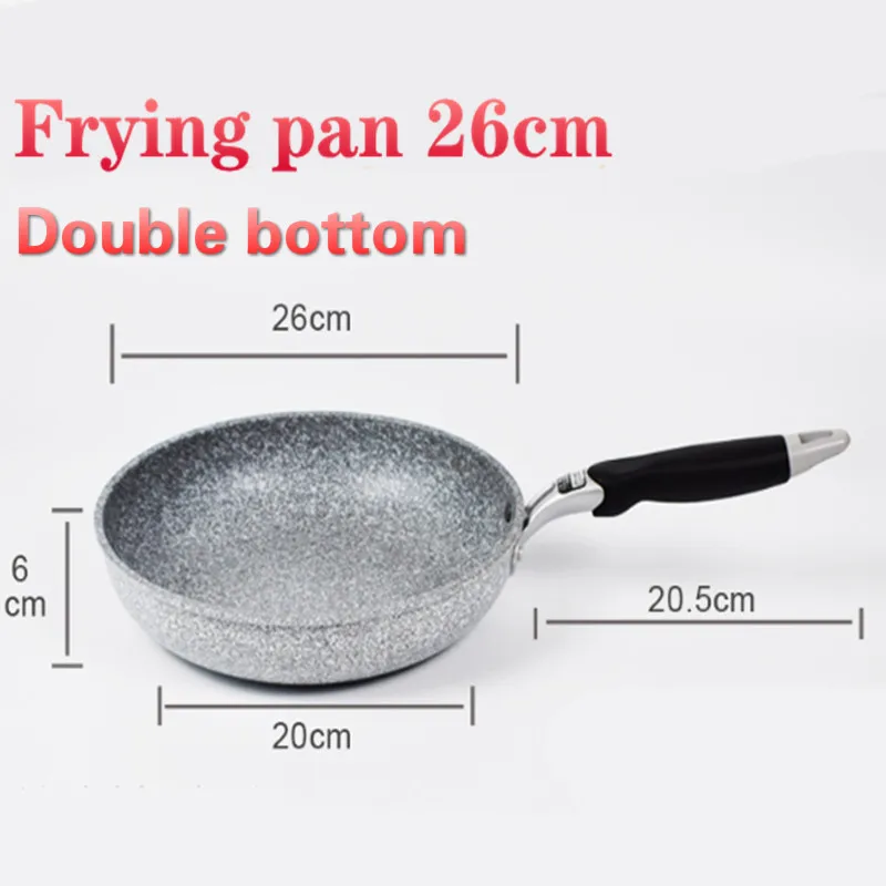 Durable Stone Frying Wok Pan Non-stick Ceramic Pot Induction Fryer Steak Cooking Gas Stove Skillet Cookware Tool for Kitchen Set - Image 9