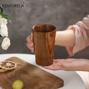 Wooden Tea Cups Handmade Natural Wooden Japan Style Cups Beer Tea Coffee Milk Water Cup Kitchen Bar Drinkware For Drinkware