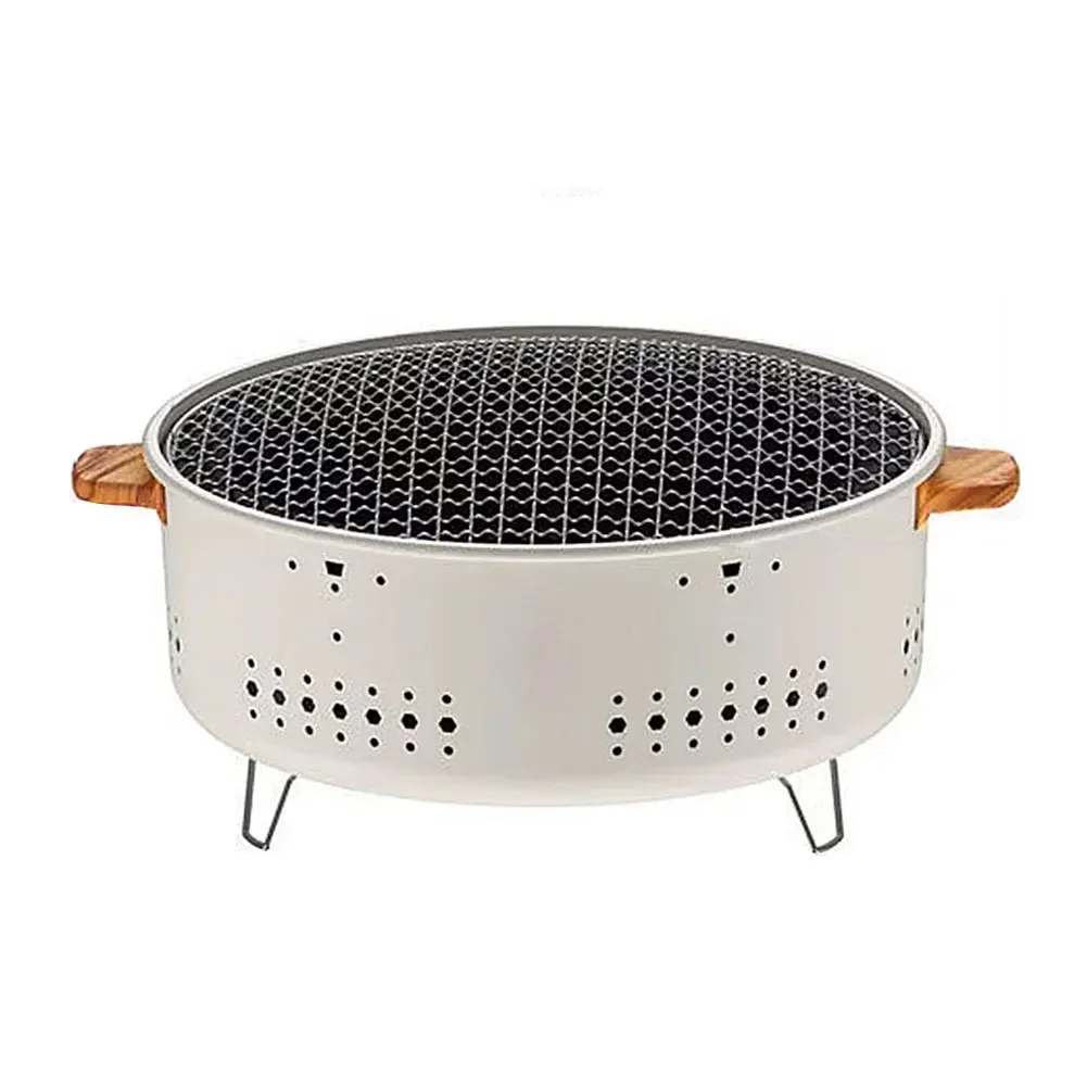 Portable Barbecue Grill Korean Charcoal Stove Stainless Steel Split BBQ Stove Round Non-stick Barbecue Rack For Outdoor Camping - Image 16