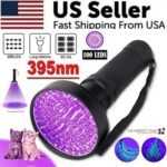 UV Ultraviolet Light 100 LED Flashlight BlackLight 395nM Inspection