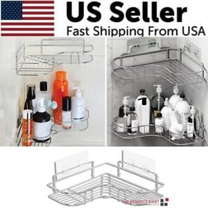 Shower Caddy Shelf Bathroom Corner Bath Storage Holder Organizer