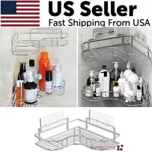 Shower Caddy Shelf Bathroom Corner Bath Storage Holder Organizer