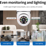 360° 1080P IP E27 Light Bulb Camera Wi-Fi IR Night Smart Home Wireless