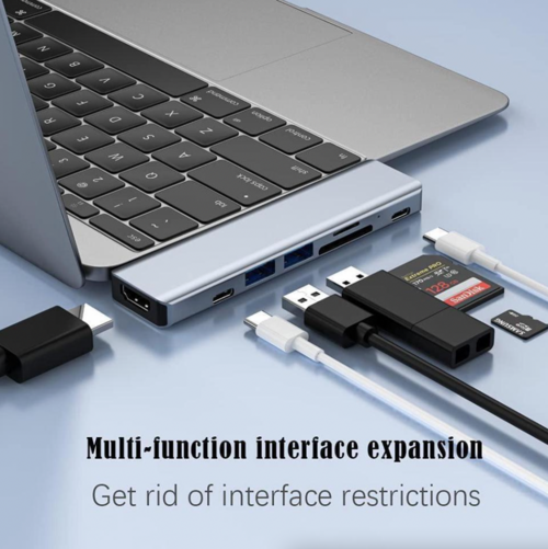 Multiport USB-C Hub Type C To USB 3.0 4K HDMI Adapter For Macbook Pro