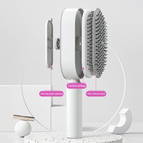 Self Cleaning Hair Brush For Women One-key Cleaning Hair Loss Airbag